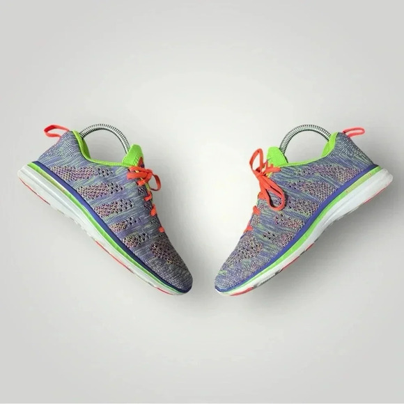 APL Techloom Pro Neon Green Purple & Pink Sneakers Womens Size 6 - Picture 2 of 13